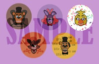 Image 3 of Five Night's at Freddy's 1.25" Buttons