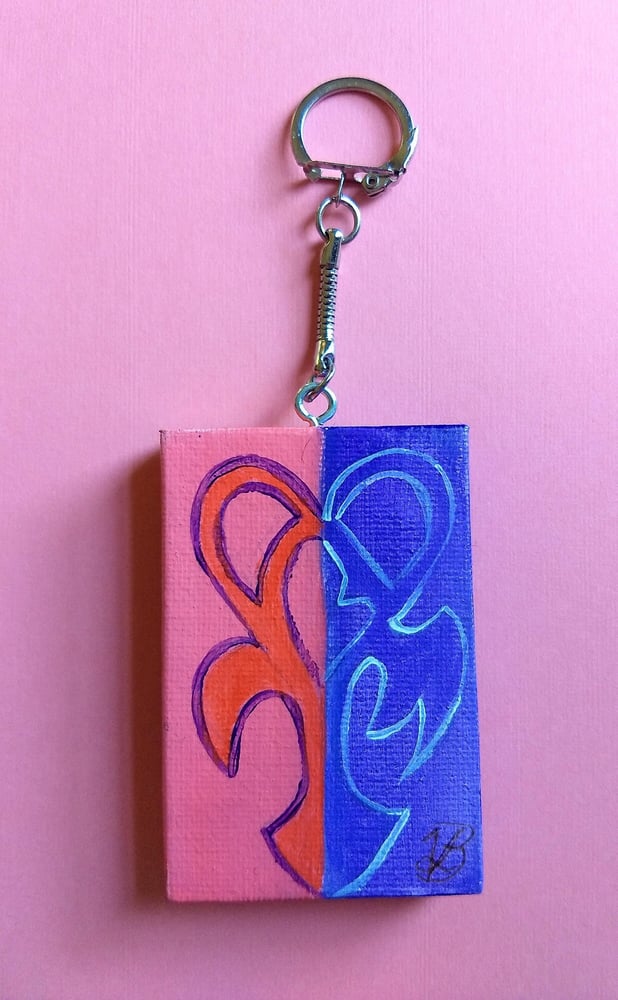 Image of Kingdom Hearts Dream Eater Spirit/Nightmare Mini Canvas Keychain