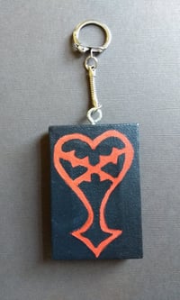 Kingdom Hearts Heartless Emblem Mini Canvas Keychain