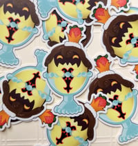 Image 1 of Kingdom Hearts Strawberry Flan Heartless Sticker