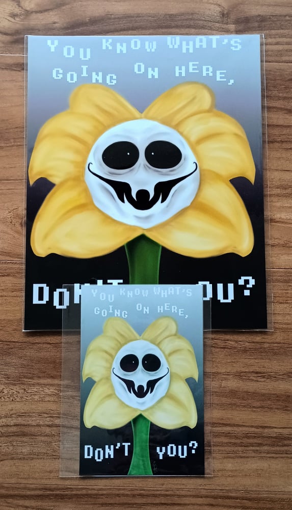 Image of Flowey Art Print Final Run