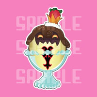 Image 3 of Kingdom Hearts Strawberry Flan Heartless Sticker