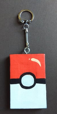 Image 2 of Pokemon Pokeball Mini Canvas Keychains