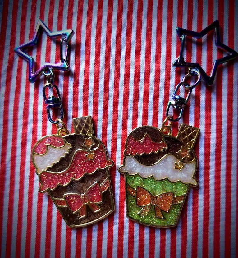 Image of Ice Cream Parfait Resin Keychain