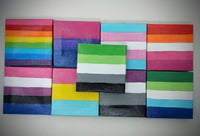 Image 2 of Pride Flag Painted Canvas Magnets