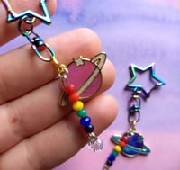 Image 2 of Rainbow Planet Resin Keychains