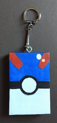 Image 3 of Pokemon Pokeball Mini Canvas Keychains