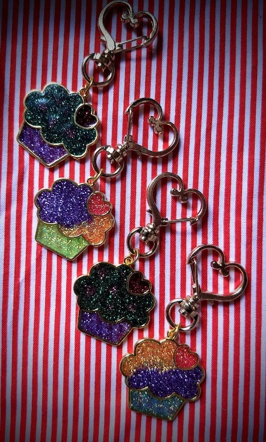 Image of Heart Muffin Resin Keychain