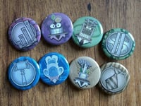 Image 1 of Toontown Cog Boss and Insgnia 1.25" Buttons