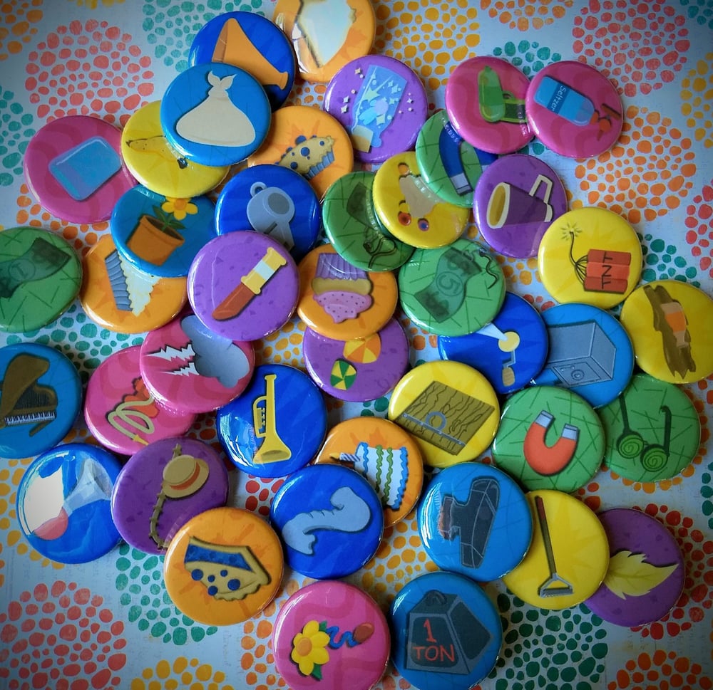 Image of Toontown Gags 1.25" Pinback Buttons