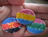 Image 2 of Tye-Dye Style Pride Flag 1.25" Buttons Customizeable