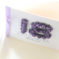 Image 2 of Personalised Niece Birthday Card. Handmade Niece Card. 