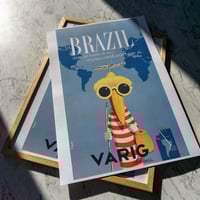 Image 1 of Brazil - Varig Airlines | Francesco Petit - 1950 | Travel Poster | Vintage Poster