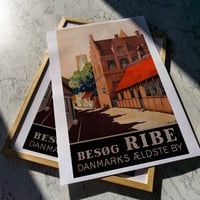 Image 1 of Besog Ribe Danmarks Aeldste By | Hakon Spliid - 1938 | Travel Poster | Vintage Poster