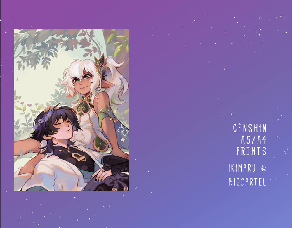 Image of Misc Genshin A5 and A4 prints