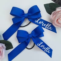 Image 2 of Personalised Hair Bow, School Hair Bow, 4″ Bow Clip, Bow Bobble