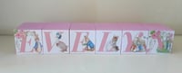 Image 7 of Pink Peter rabbit Inspired Wood Name Blocks,Peter rabbit nursery,Peter rabbit new baby girl gift 