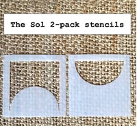 Image 2 of 2 Pack Sol Tile Stencil for Patios, Floors, Tiles and Walls-Geometric Stencil - DIY Floor Project.