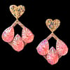 DREAM GLITTER QUADRATUM Earring - Pink + Heart