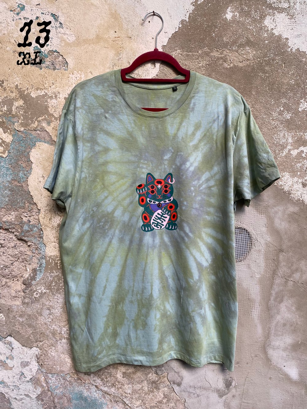 MANEKI NEKO tie-dye shirt 03