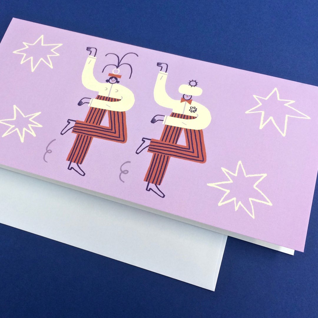 Image of Happy Dance • Greeting card + envelope