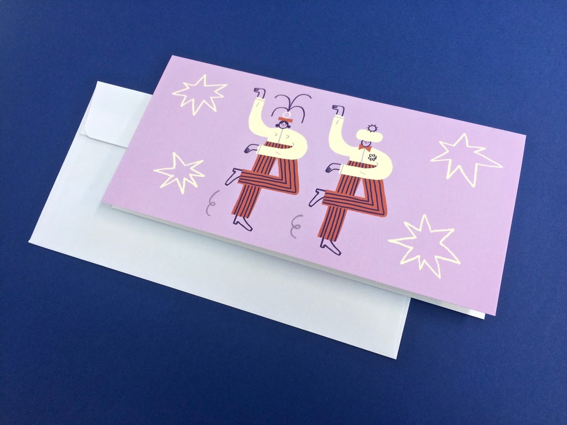 Image of Happy Dance • Greeting card + envelope