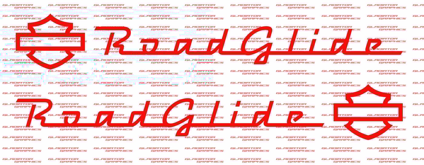 Script Road Glide Fairing Script Decals | Gladiator Graphics