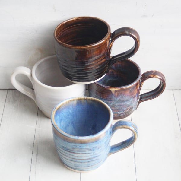 Image of Custom order for Hank, Set of 4 Handmade Mugs, Made in USA