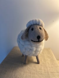 Image 1 of Wool Felt Sheep White