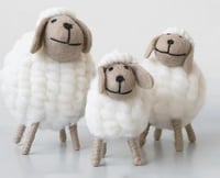 Image 5 of Wool Felt Sheep White