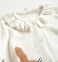 Image 5 of Children Cotton Knitted Sweaters Rabbit Embroidery