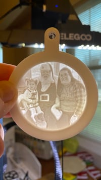 Image 1 of Custom hanging window lithophane, suncatcher/light catcher. Personalized etched artwork. 