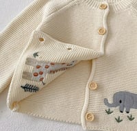 Image 4 of Sweater Cardigan Animal Print 