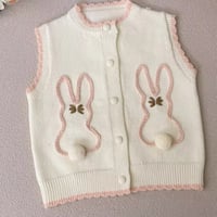 Image 1 of Pink Bunny Sweater Vest 