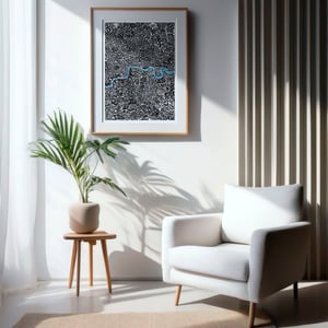 Image of North & South River London Type Map 