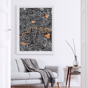 Image of North & South River London Type Map 