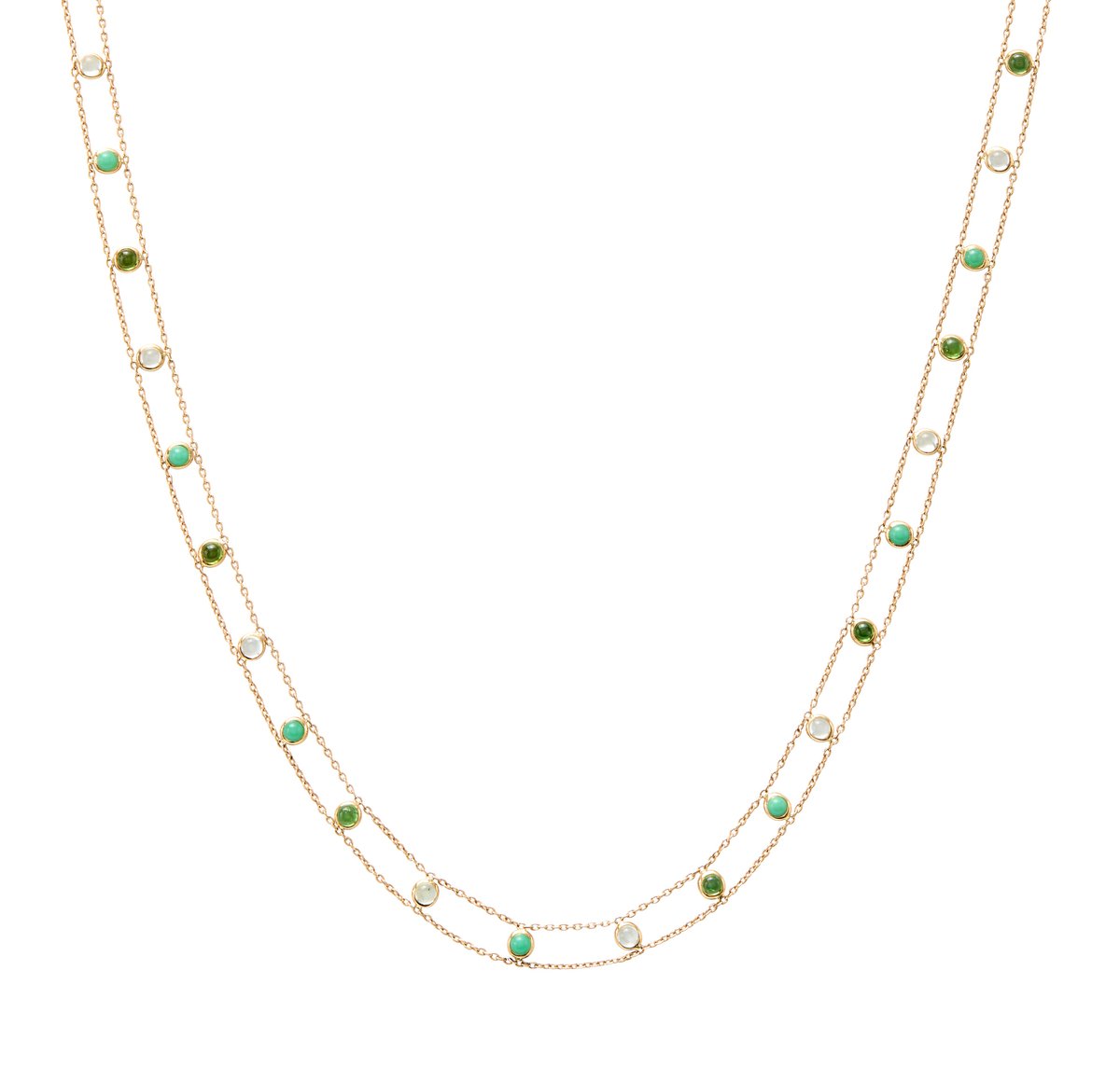 Image of Unhada Rails Necklace- Green Mix!