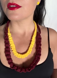 Image 2 of Collar Doble Wish Burdeos&Mostaza