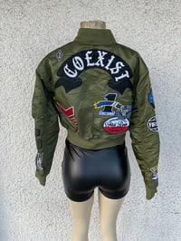 Image 1 of Green bomber jacket