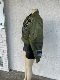 Image 2 of Green bomber jacket