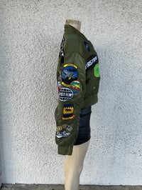 Image 4 of Green bomber jacket