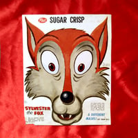 Image 1 of Sylvester the Fox (Mighty Mouse Playhouse) - Post Sugar Crisp Cereal mask (1957) - backside