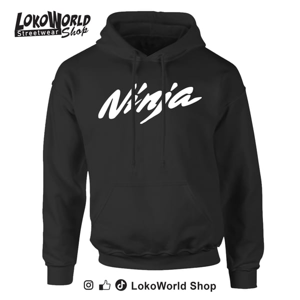 Image of Ninja Samurai, Bike Racing, Katana, Black Hoodie