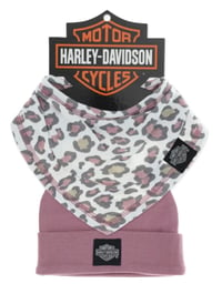 HD  Girls Bandana Bib and Beanie Set