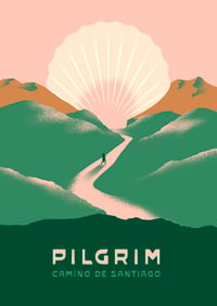 Image 2 of Pilgrim, Camino de Santiago Screenprint