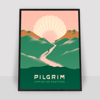 Image 1 of Pilgrim, Camino de Santiago Screenprint