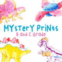 MYSTERY Dessert Dino Art Prints | B + C Grade Art Reproductions