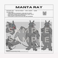 MANTA RAY LINEART TEMPLATE