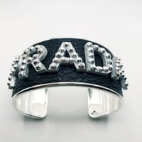 Image 2 of PRADA INSPIRED LETTER CUFF BRACELET