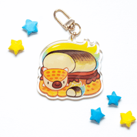 Image 1 of Ankylosmorus Keychain | Dessert Dino Acrylic Charm